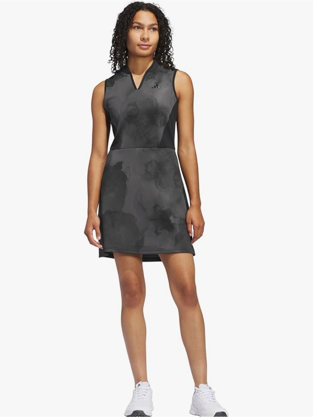 🆕 adidas Ultimate365 Tour Hybrid Printed Golf Dress Black Women’s Medium
